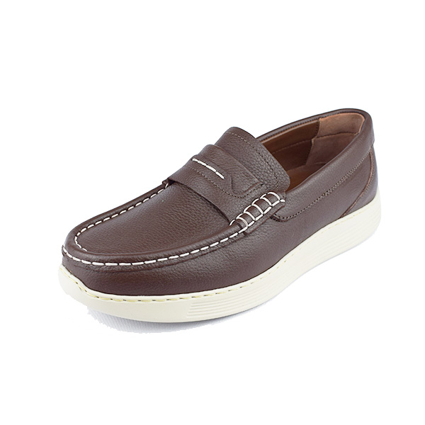 Moccasin pour homme confort R1020 Marron cuir   Mocassin homme Maroc